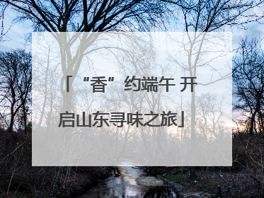 “香”约端午 开启山东寻味之旅