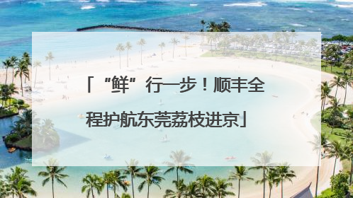“鲜”行一步！顺丰全程护航东莞荔枝进京