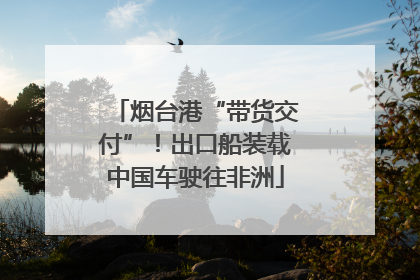 烟台港“带货交付”！出口船装载中国车驶往非洲