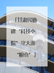 甘肃民勤建“科技小院”守大漠“粮仓”