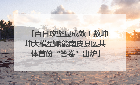 百日攻坚显成效！数坤坤大模型赋能南皮县医共体首份“答卷”出炉