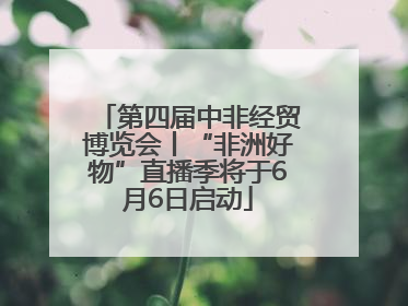 第四届中非经贸博览会丨“非洲好物”直播季将于6月6日启动