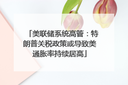 美联储系统高管：特朗普关税政策或导致美通胀率持续居高