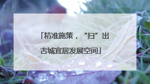 精准施策，“扫”出古城宜居发展空间