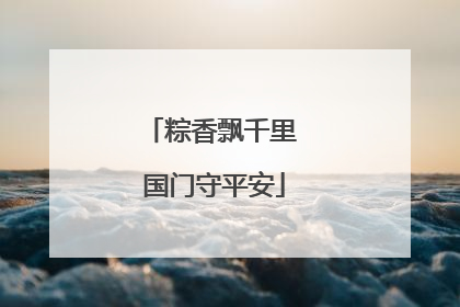 粽香飘千里 国门守平安