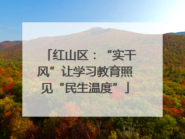 红山区：“实干风”让学习教育照见“民生温度”