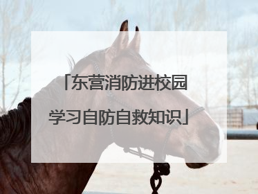 东营消防进校园 学习自防自救知识