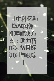中科亿海微AI图像推理解决方案：助力智能装备目标识别与跟踪