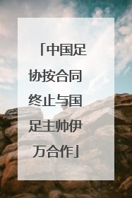 中国足协按合同终止与国足主帅伊万合作