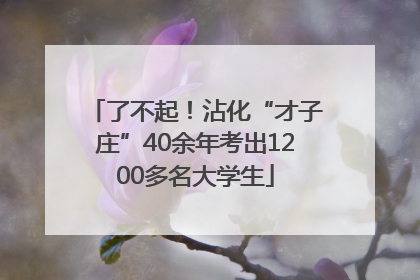 了不起！沾化“才子庄”40余年考出1200多名大学生