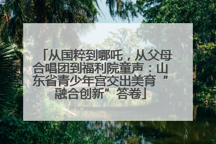 从国粹到哪吒，从父母合唱团到福利院童声：山东省青少年宫交出美育“融合创新”答卷