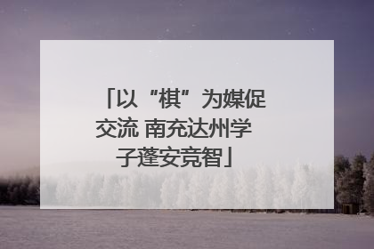 以“棋”为媒促交流 南充达州学子蓬安竞智