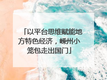 以平台思维赋能地方特色经济，嵊州小笼包走出国门