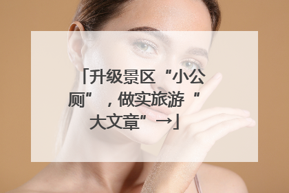 升级景区“小公厕”，做实旅游“大文章”→