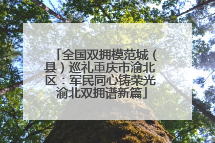 全国双拥模范城（县）巡礼重庆市渝北区：军民同心铸荣光 渝北双拥谱新篇