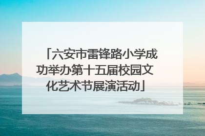 六安市雷锋路小学成功举办第十五届校园文化艺术节展演活动