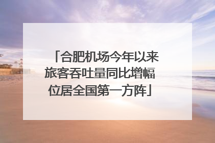 合肥机场今年以来旅客吞吐量同比增幅位居全国第一方阵