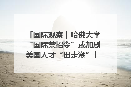 国际观察｜哈佛大学“国际禁招令”或加剧美国人才“出走潮”