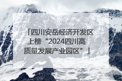 四川安岳经济开发区上榜“2024四川高质量发展产业园区”