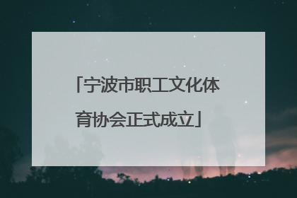 宁波市职工文化体育协会正式成立