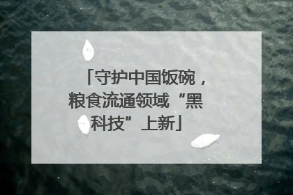 守护中国饭碗，粮食流通领域“黑科技”上新