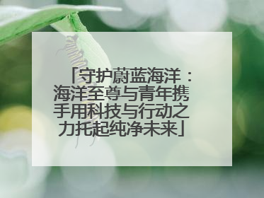 守护蔚蓝海洋：海洋至尊与青年携手用科技与行动之力托起纯净未来