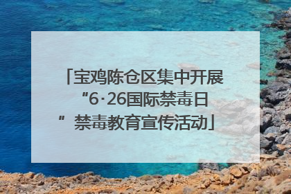 宝鸡陈仓区集中开展“6･26国际禁毒日”禁毒教育宣传活动