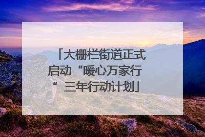 大栅栏街道正式启动“暖心万家行”三年行动计划