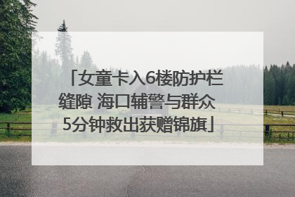 女童卡入6楼防护栏缝隙 海口辅警与群众5分钟救出获赠锦旗