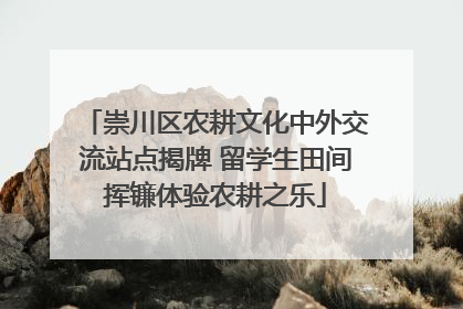 崇川区农耕文化中外交流站点揭牌 留学生田间挥镰体验农耕之乐