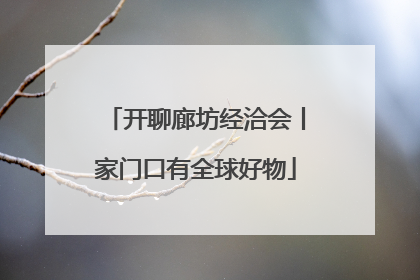 开聊廊坊经洽会丨家门口有全球好物