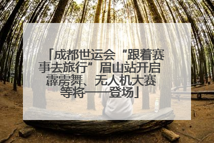 成都世运会“跟着赛事去旅行”眉山站开启 霹雳舞、无人机大赛等将一一登场