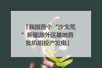 我国首个“沙戈荒”新能源外送基地首批机组投产发电