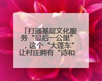 打通基层文化服务“最后一公里”，这个“大篷车”让村庄拥有“诗和远方”
