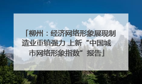 柳州：经济网络形象展现制造业重镇强力 上新“中国城市网络形象指数”报告