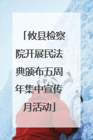 攸县检察院开展民法典颁布五周年集中宣传月活动