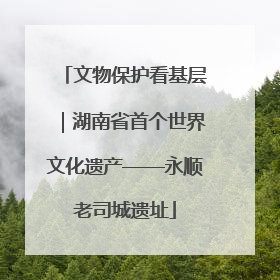 文物保护看基层｜湖南省首个世界文化遗产——永顺老司城遗址