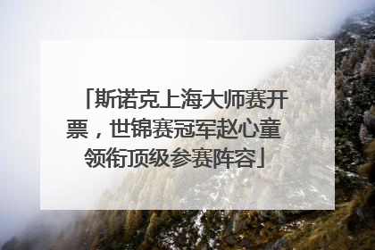 斯诺克上海大师赛开票，世锦赛冠军赵心童领衔顶级参赛阵容