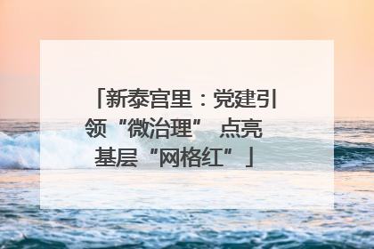 新泰宫里：党建引领“微治理” 点亮基层“网格红”