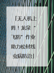无人机上阵！龙泉“飞防”作业助力松材线虫病防治