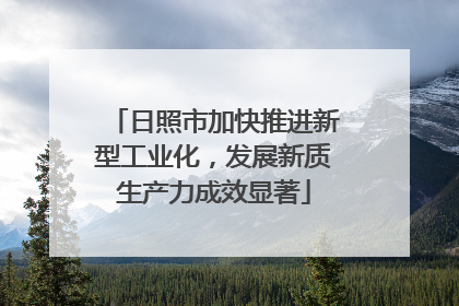 日照市加快推进新型工业化，发展新质生产力成效显著