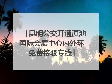 昆明公交开通滇池国际会展中心内外环免费接驳专线