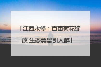 江西永修：百亩荷花绽放 生态美景引人醉