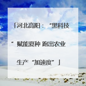 河北高阳：“黑科技”赋能夏种 跑出农业生产“加速度”