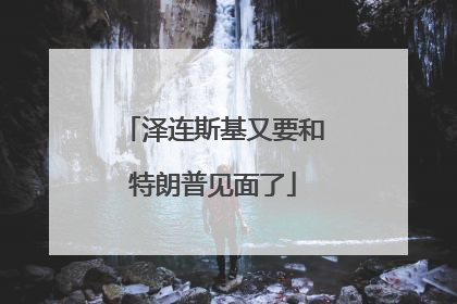泽连斯基又要和特朗普见面了