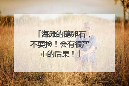 海滩的鹅卵石，不要捡！会有很严重的后果！