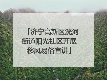 济宁高新区洸河街道阳光社区开展移风易俗宣讲
