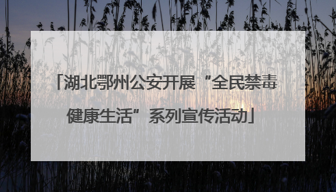湖北鄂州公安开展“全民禁毒 健康生活”系列宣传活动