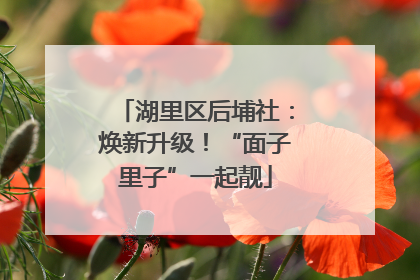 湖里区后埔社：焕新升级！“面子里子”一起靓