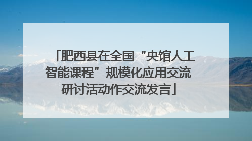肥西县在全国“央馆人工智能课程”规模化应用交流研讨活动作交流发言
